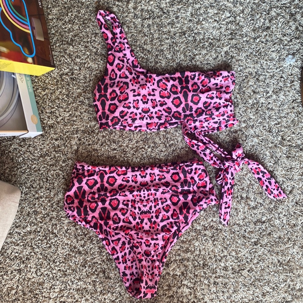 Cheetah Print Pink Bikini